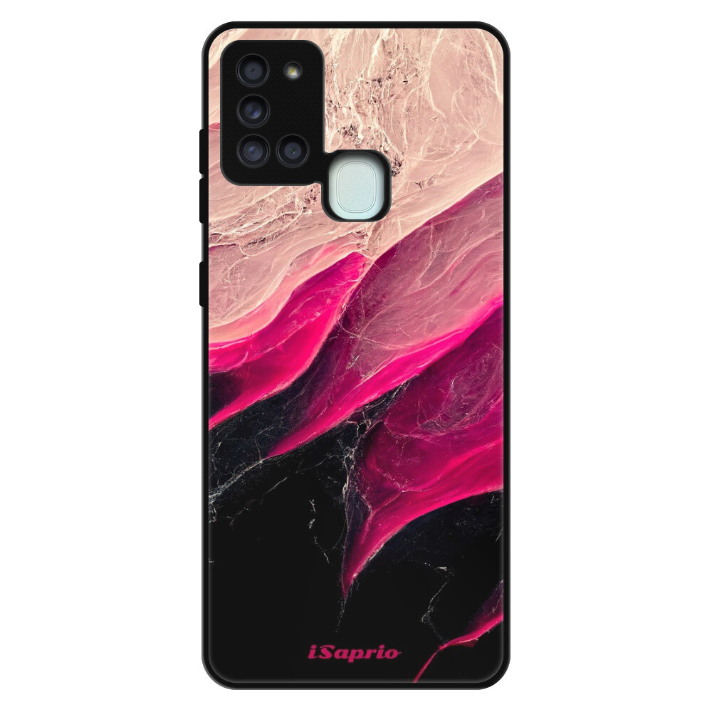 Lesklé puzdro Exclusive iSaprio - Black and Pink - Samsung Galaxy A21s