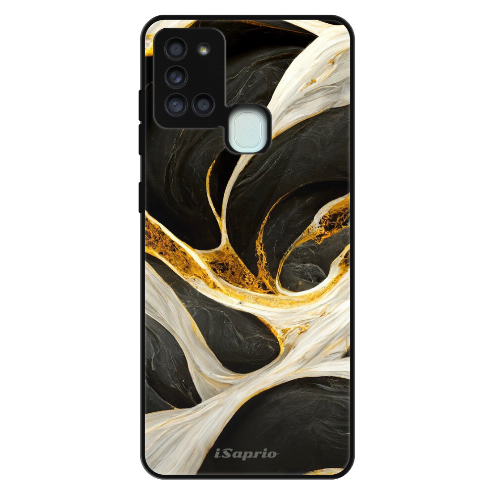 Lesklé puzdro Exclusive iSaprio - Black and Gold - Samsung Galaxy A21s