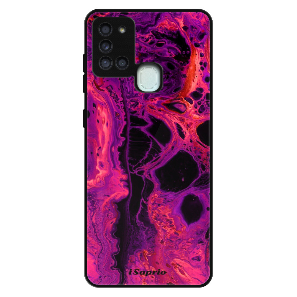 Lesklé puzdro Exclusive iSaprio - Abstract Dark 01 - Samsung Galaxy A21s