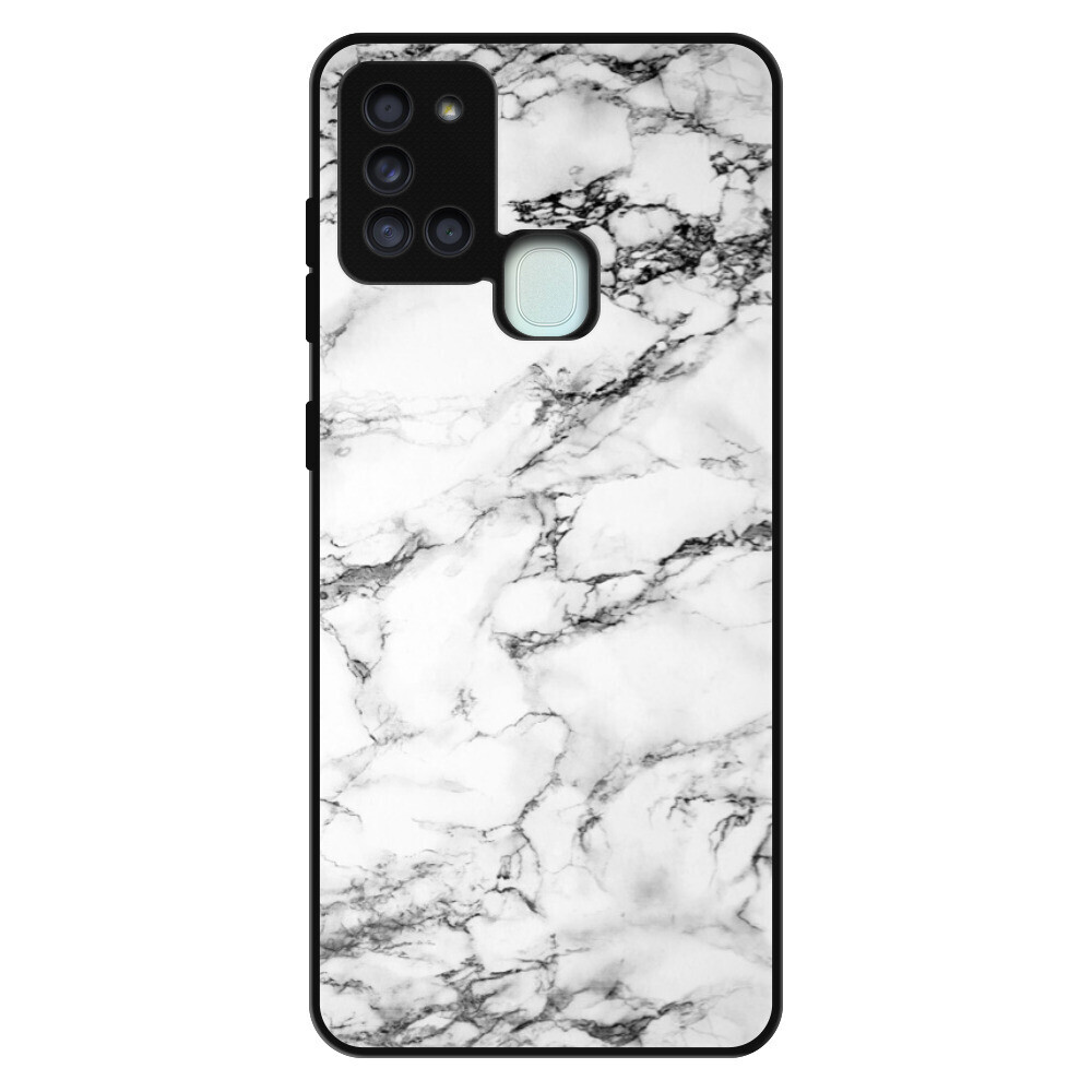 Lesklé puzdro Exclusive iSaprio - White Marble 01 - Samsung Galaxy A21s
