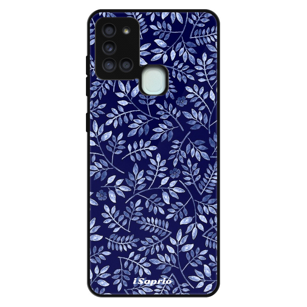 Lesklé puzdro Exclusive iSaprio - Blue Leaves 05 - Samsung Galaxy A21s