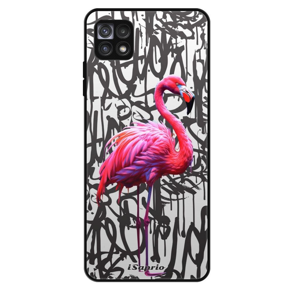 Lesklé puzdro Exclusive iSaprio - Flamingo Graffiti - Samsung Galaxy A22 5G