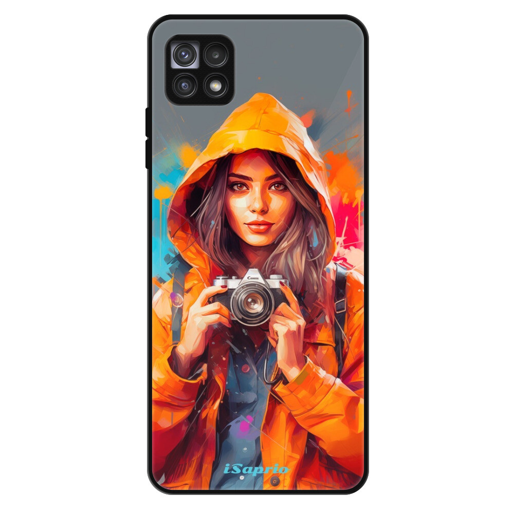 Lesklé puzdro Exclusive iSaprio - Girl with Camera - Samsung Galaxy A22 5G