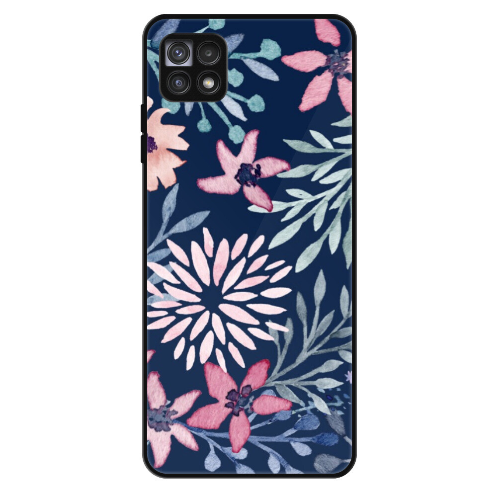 Lesklé puzdro Exclusive iSaprio - Leaves on Blue - Samsung Galaxy A22 5G