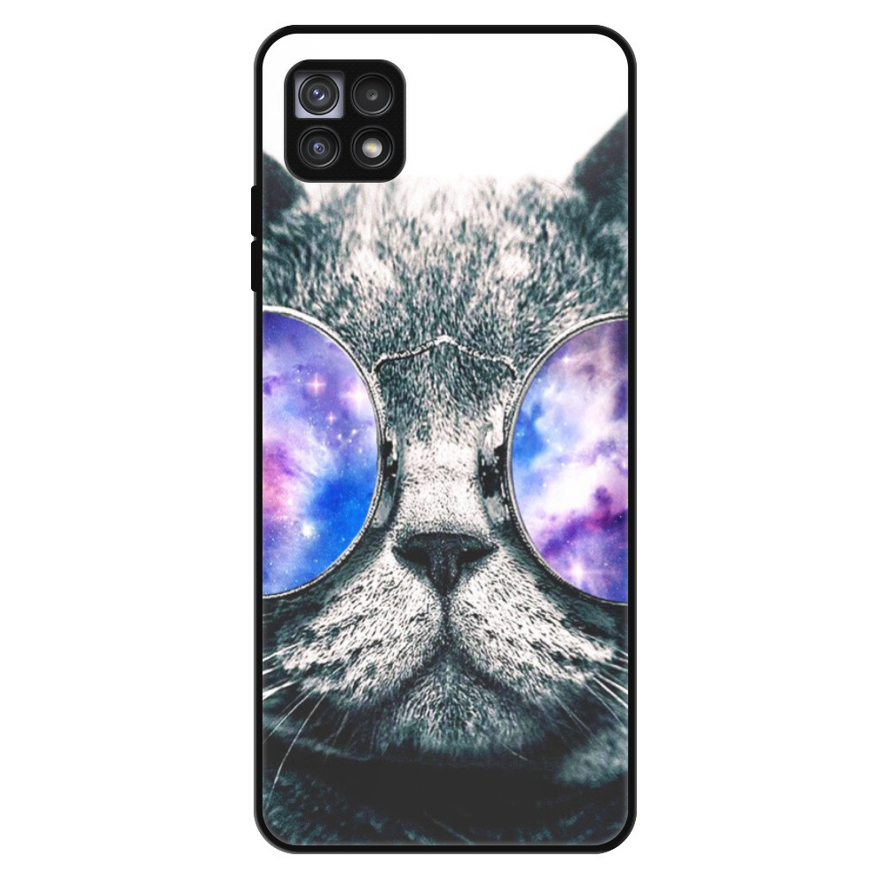 Lesklé puzdro Exclusive iSaprio - Galaxy Cat - Samsung Galaxy A22 5G
