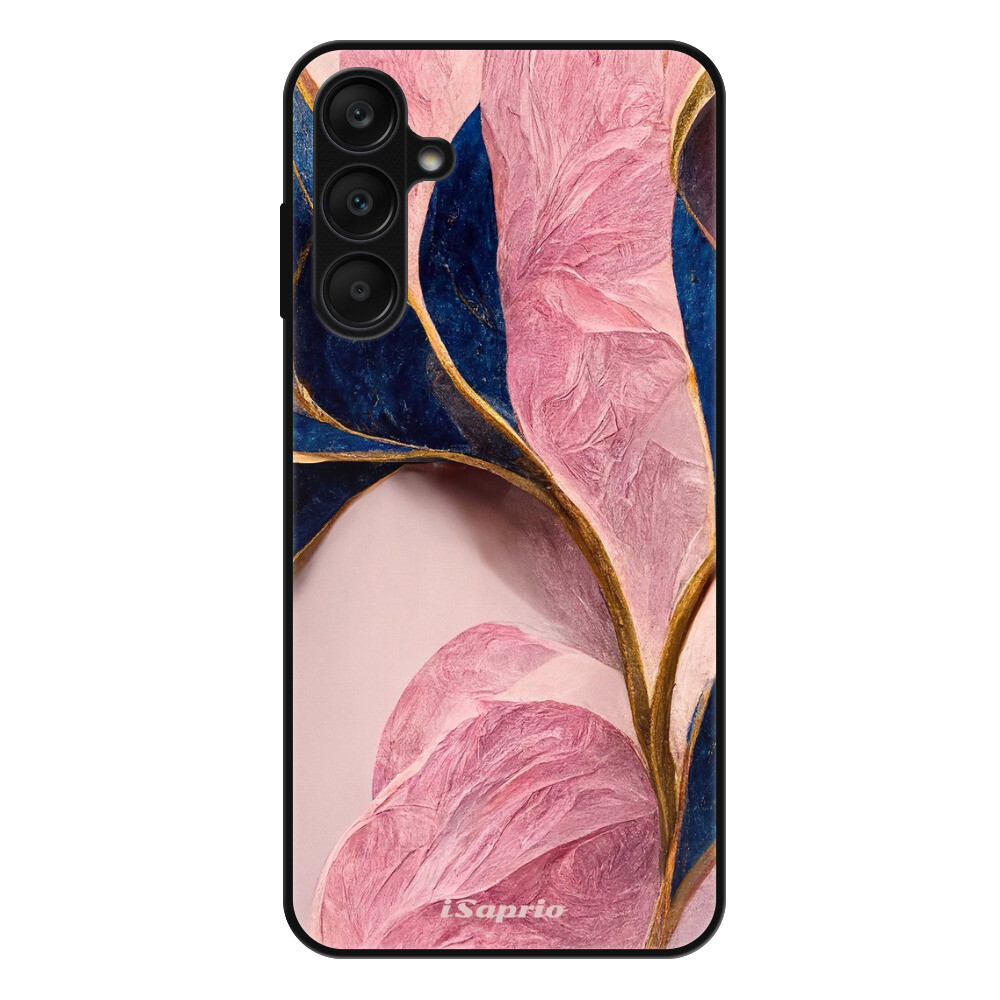 Lesklé puzdro Exclusive iSaprio - Pink Blue Leaves - Samsung Galaxy A25 5G