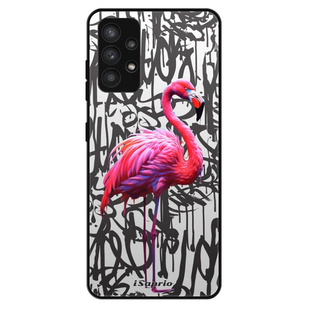 Lesklé puzdro Exclusive iSaprio - Flamingo Graffiti - Samsung Galaxy A32