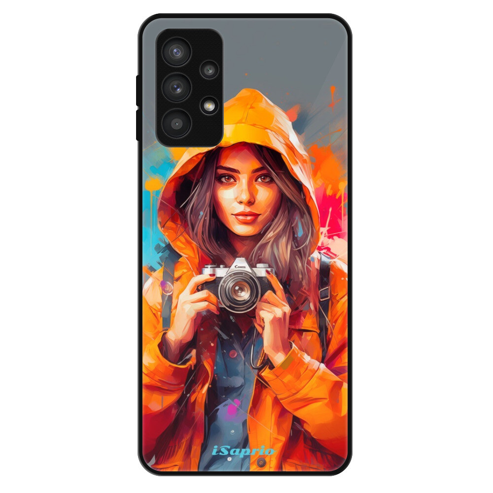 Lesklé puzdro Exclusive iSaprio - Girl with Camera - Samsung Galaxy A32 5G