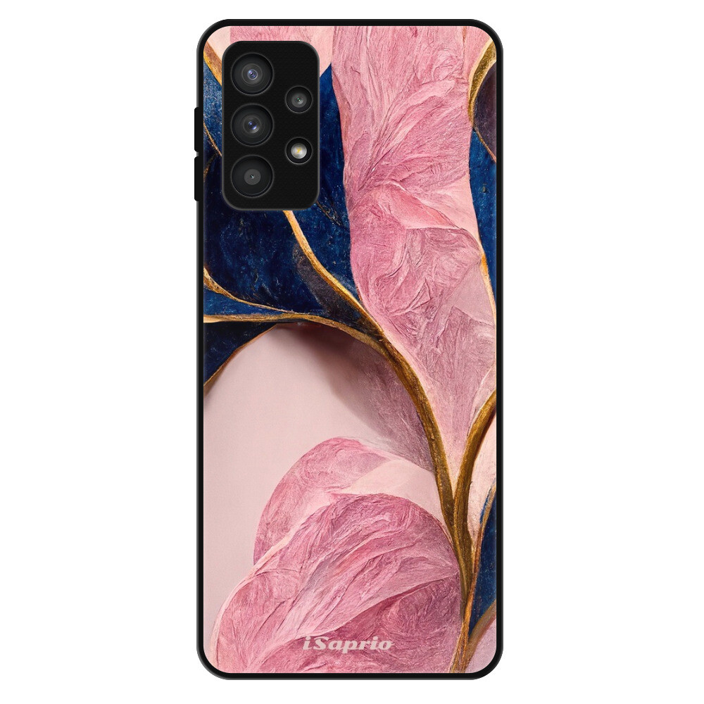 Lesklé puzdro Exclusive iSaprio - Pink Blue Leaves - Samsung Galaxy A32 5G