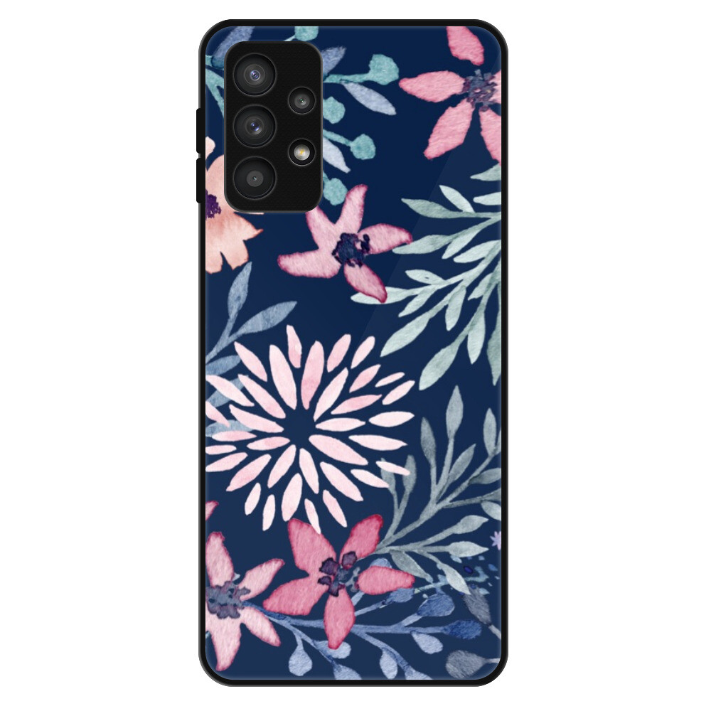 Lesklé puzdro Exclusive iSaprio - Leaves on Blue - Samsung Galaxy A32 5G