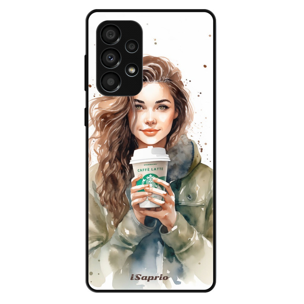 Lesklé puzdro Exclusive iSaprio - Girl With Latte - Samsung Galaxy A33 5G