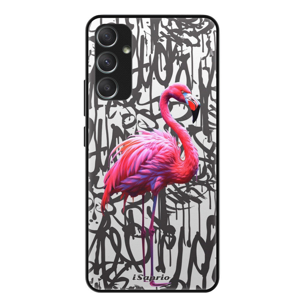 Lesklé puzdro Exclusive iSaprio - Flamingo Graffiti - Samsung Galaxy A34 5G