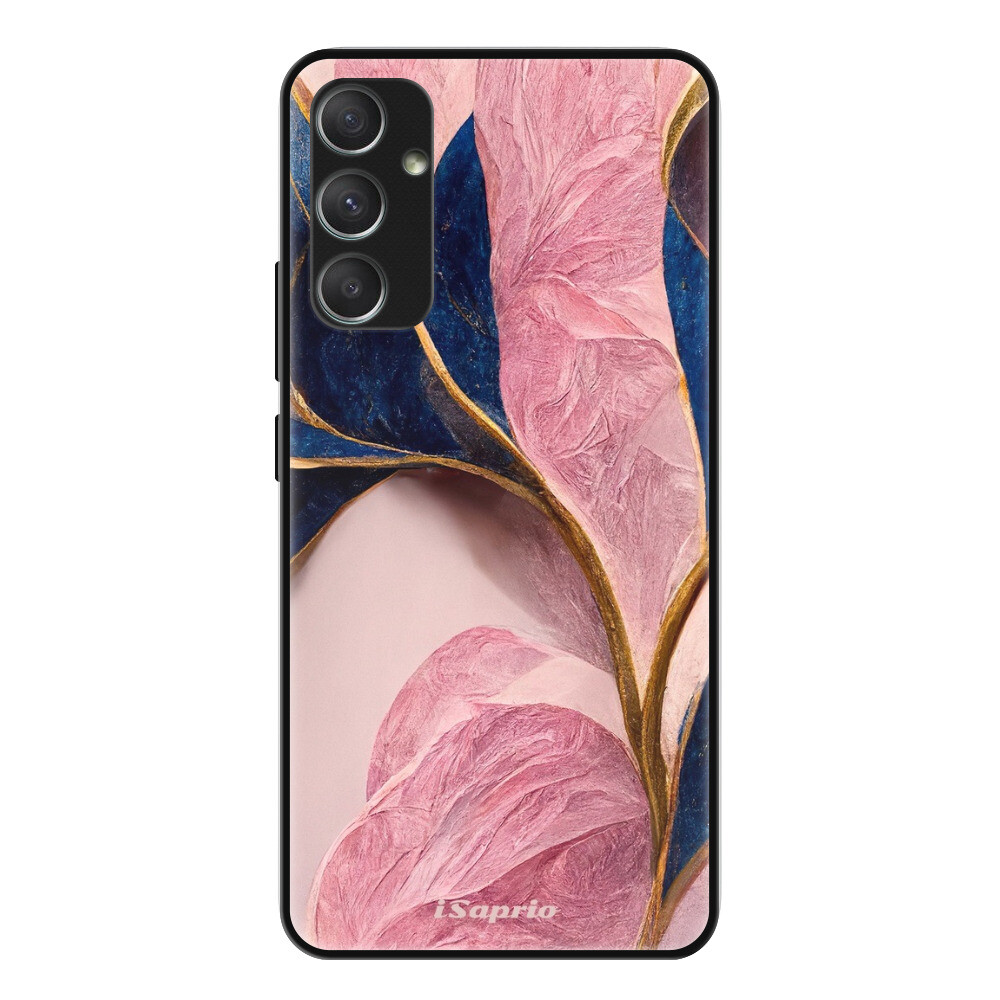 Lesklé puzdro Exclusive iSaprio - Pink Blue Leaves - Samsung Galaxy A34 5G