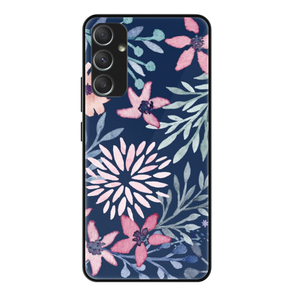 Lesklé puzdro Exclusive iSaprio - Leaves on Blue - Samsung Galaxy A34 5G