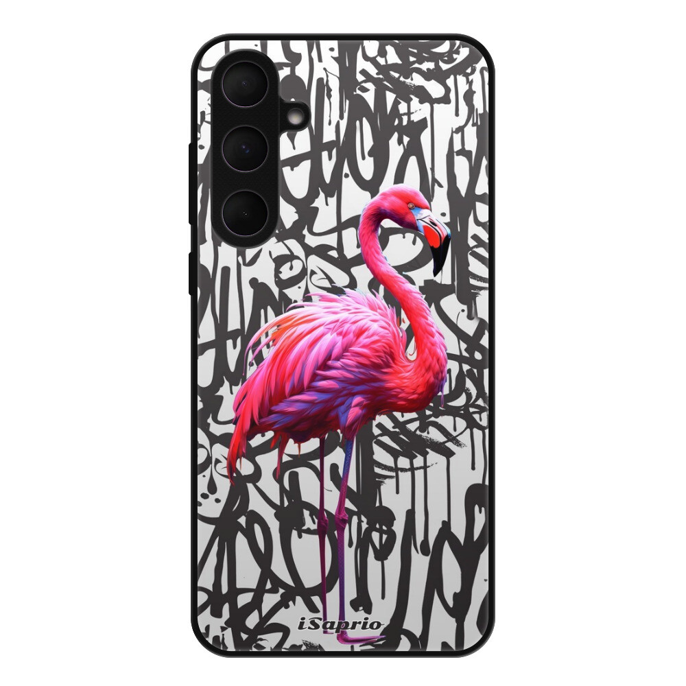Lesklé puzdro Exclusive iSaprio - Flamingo Graffiti - Samsung Galaxy A35 5G