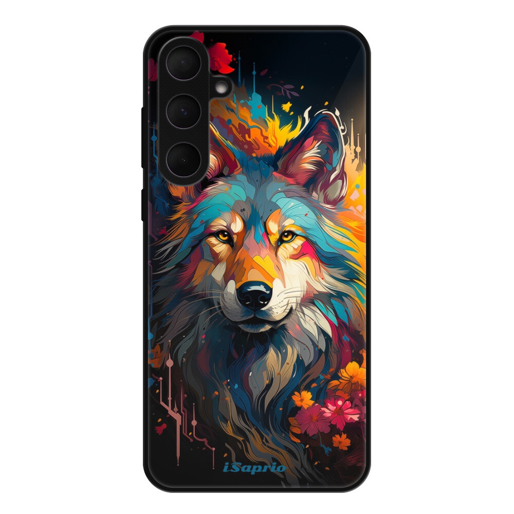 Lesklé puzdro Exclusive iSaprio - Mysterious Wolf - Samsung Galaxy A35 5G