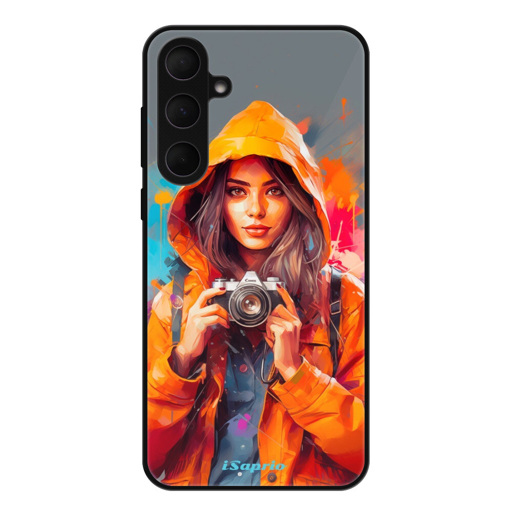 Lesklé puzdro Exclusive iSaprio - Girl with Camera - Samsung Galaxy A35 5G