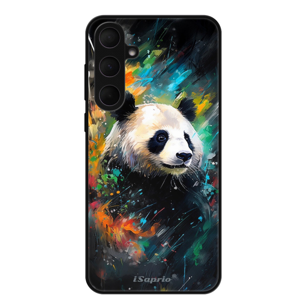 Lesklé puzdro Exclusive iSaprio - Abstract Panda - Samsung Galaxy A35 5G