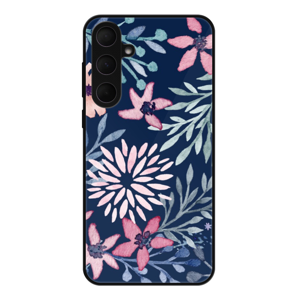 Lesklé puzdro Exclusive iSaprio - Leaves on Blue - Samsung Galaxy A35 5G