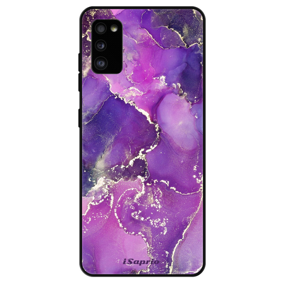 Lesklé puzdro Exclusive iSaprio - Purple Marble 10 - Samsung Galaxy A41