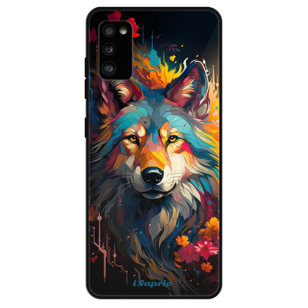 Lesklé puzdro Exclusive iSaprio - Mysterious Wolf - Samsung Galaxy A41