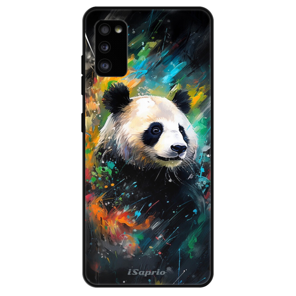 Lesklé puzdro Exclusive iSaprio - Abstract Panda - Samsung Galaxy A41