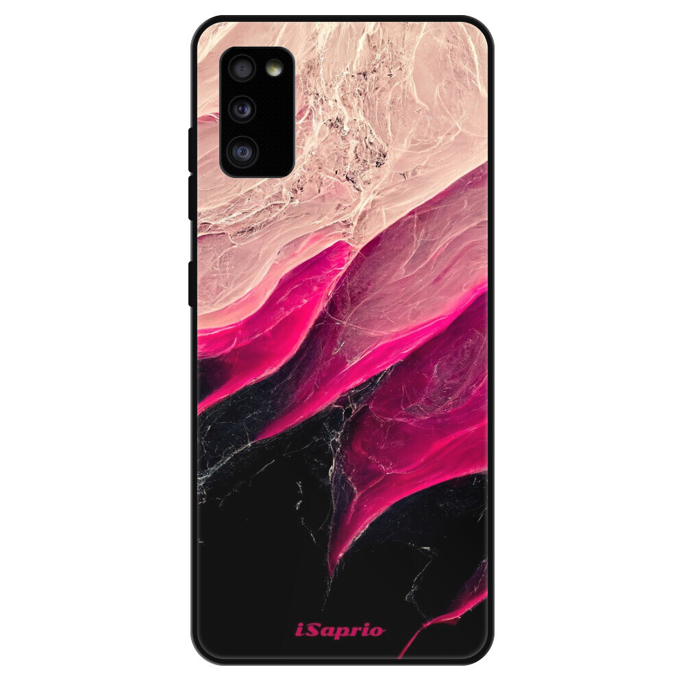 Lesklé puzdro Exclusive iSaprio - Black and Pink - Samsung Galaxy A41