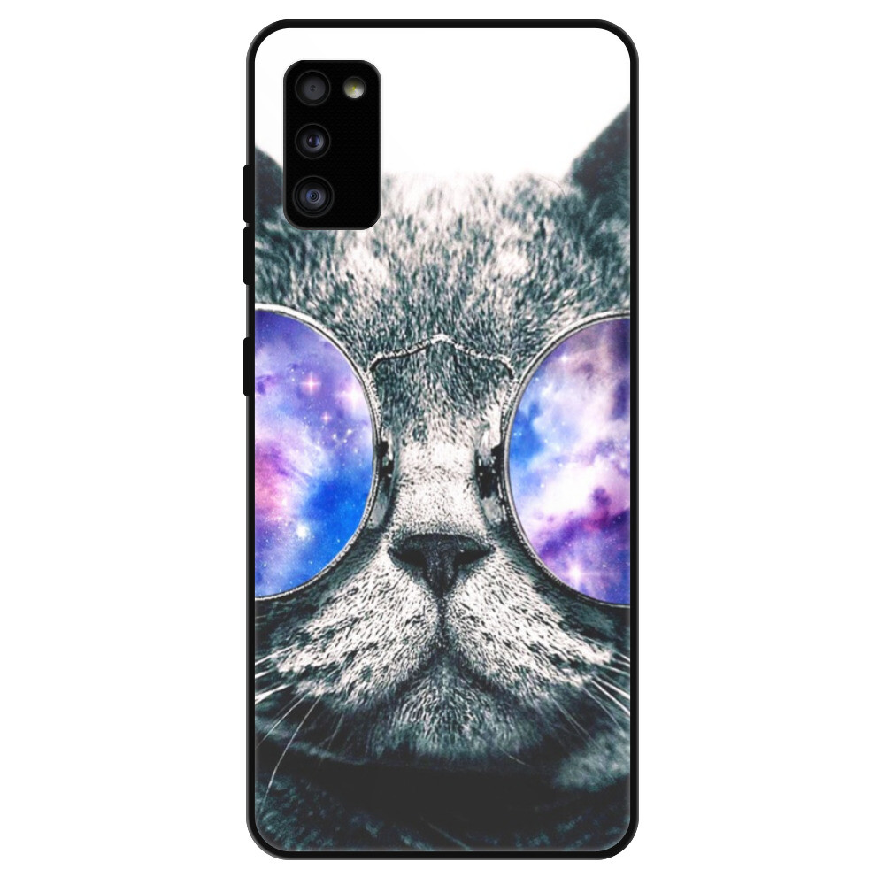 Lesklé puzdro Exclusive iSaprio - Galaxy Cat - Samsung Galaxy A41