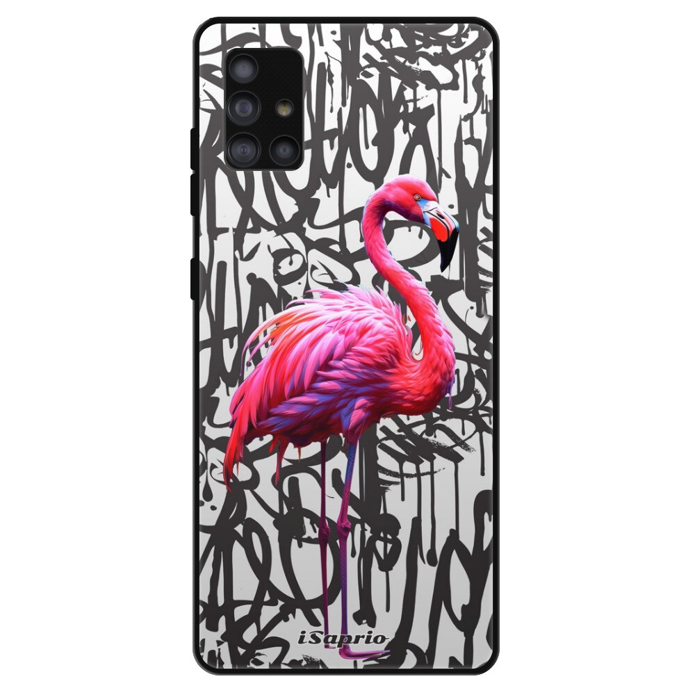 Lesklé puzdro Exclusive iSaprio - Flamingo Graffiti - Samsung Galaxy A51