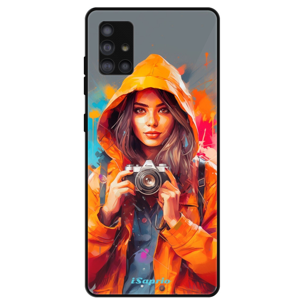 Lesklé puzdro Exclusive iSaprio - Girl with Camera - Samsung Galaxy A51