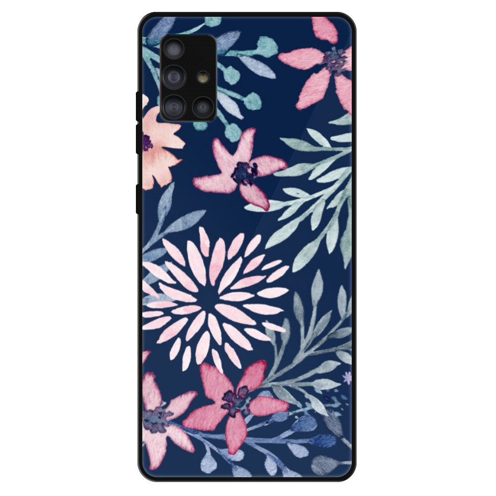 Lesklé puzdro Exclusive iSaprio - Leaves on Blue - Samsung Galaxy A51