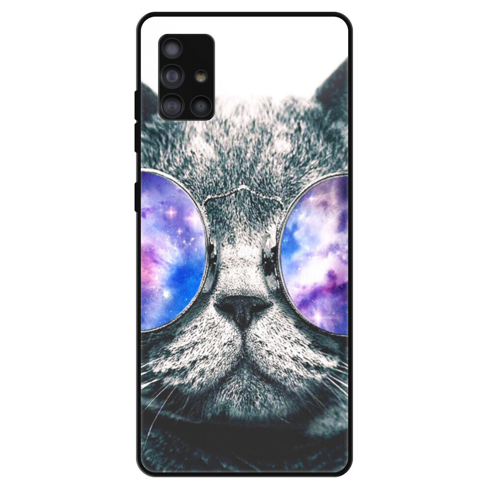 Lesklé puzdro Exclusive iSaprio - Galaxy Cat - Samsung Galaxy A51
