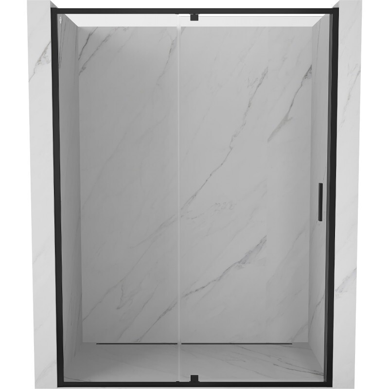 MEXEN - Exo sprchové dvere krídlové 145 cm, transparent, čierna 819-145-000-70-00