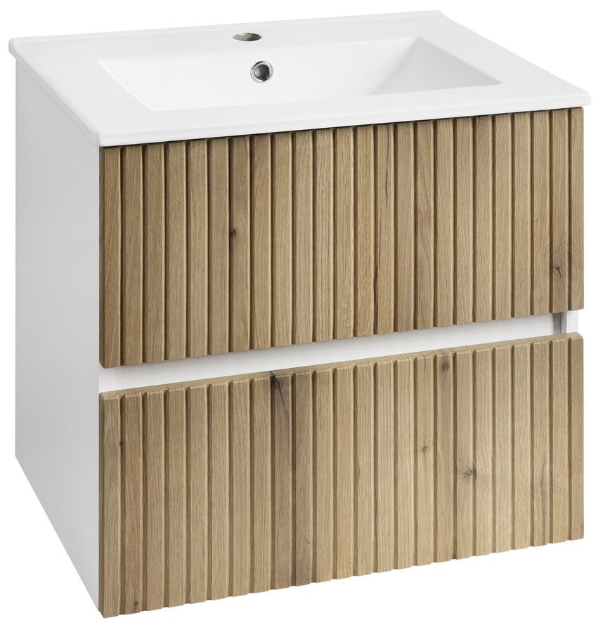 AQUALINE - PANEDA STRIP umývadlová skrinka 59,5x55x45,2cm, dub emporio PN360