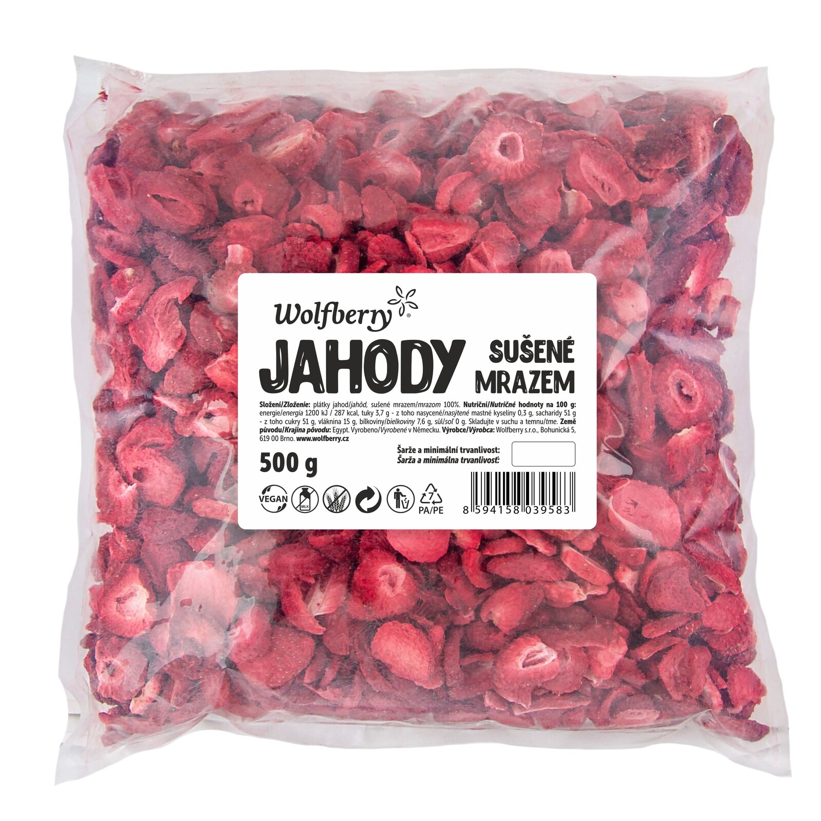 Wolfberry Jahody lyofilizované 500 g Wolfberry 500 g