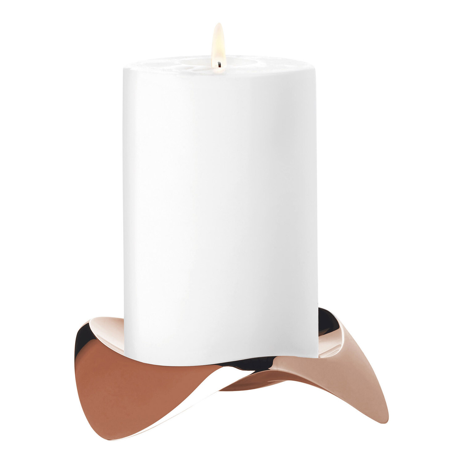 Svietnik na stĺpovú sviečku PAPILIO UNO 12 cm, medená, kov, Stelton