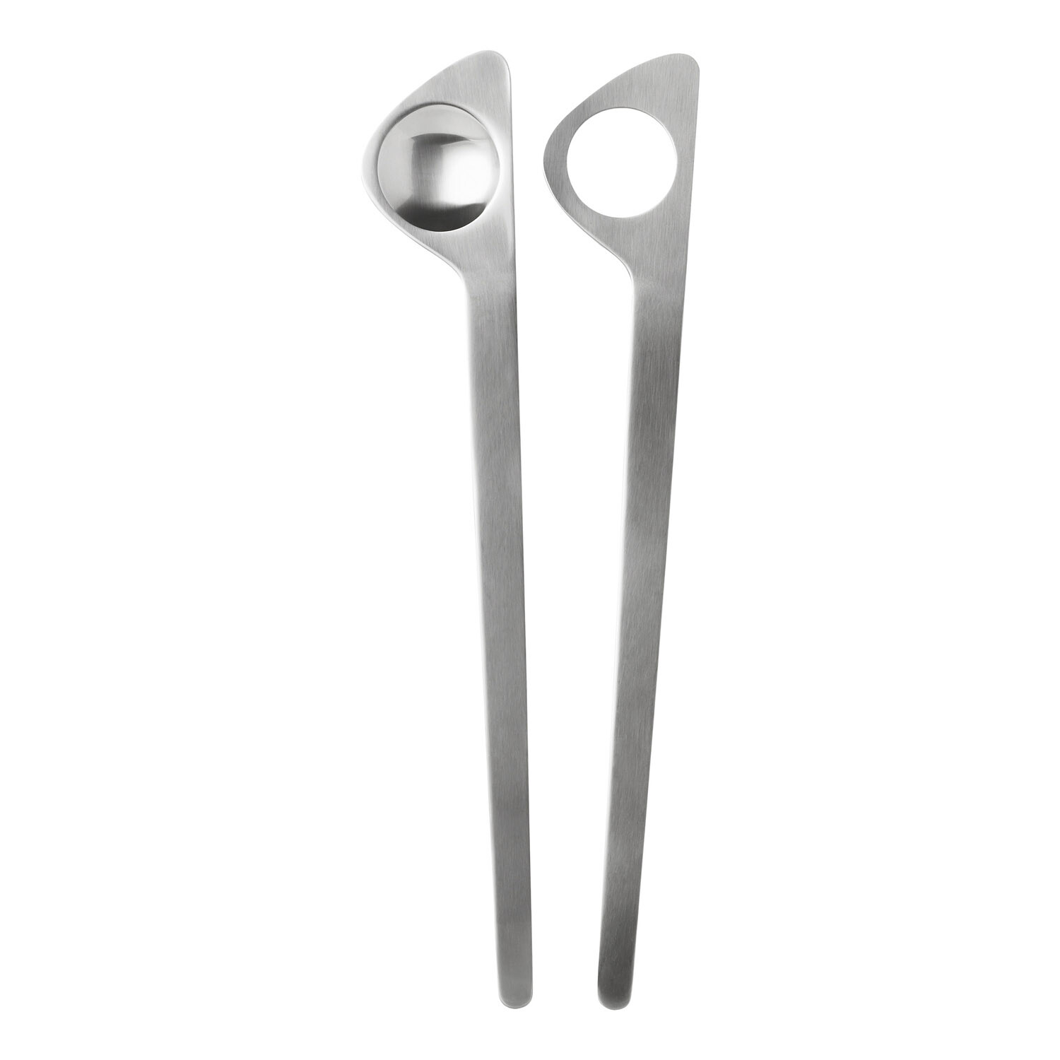 Súprava šalátových lyžíc ARNE JACOBSEN, súprava 2 ks, strieborná, nerezová oceľ, Stelton