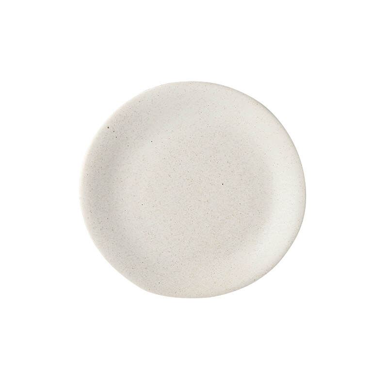 Plytký tanier s nepravidelným okrajom 25 cm biely MIJ