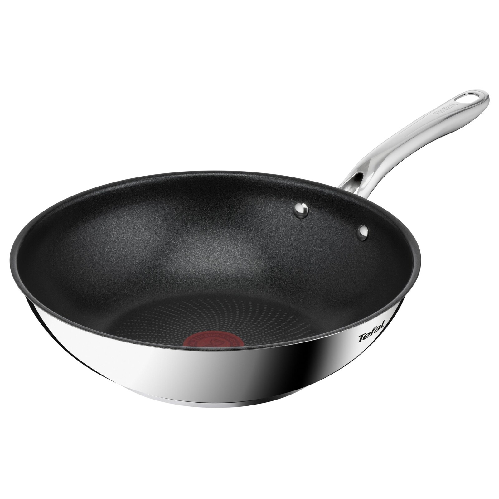 Wok INFINITE H8151925 28 cm, nerezová oceľ, Tefal