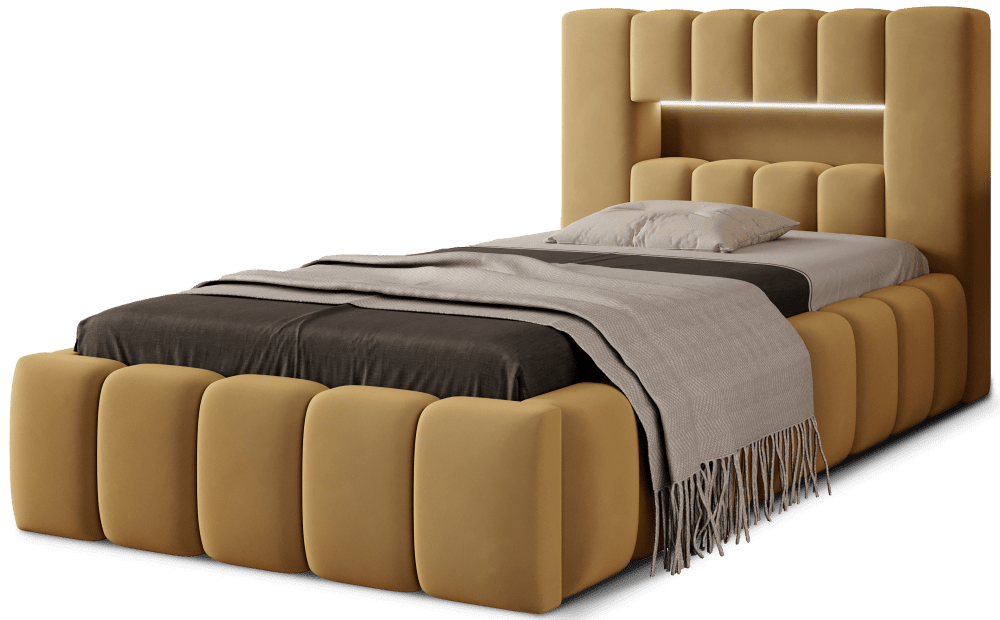 Posteľ Lamica 90x200 + Kovový rám / plynový výťah / kontajner