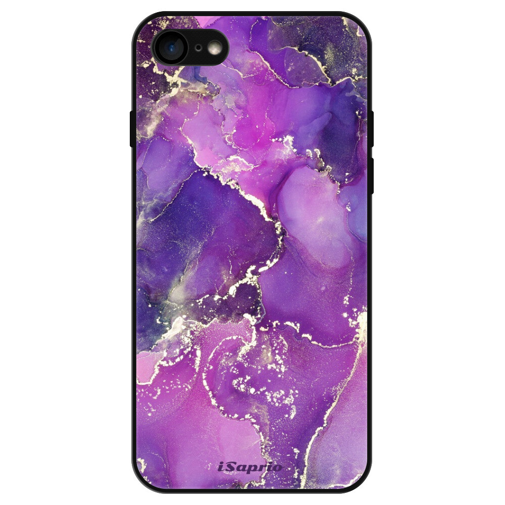 Lesklé puzdro Exclusive iSaprio - Purple Marble 10 - iPhone 7/8/SE 2020/SE 2022
