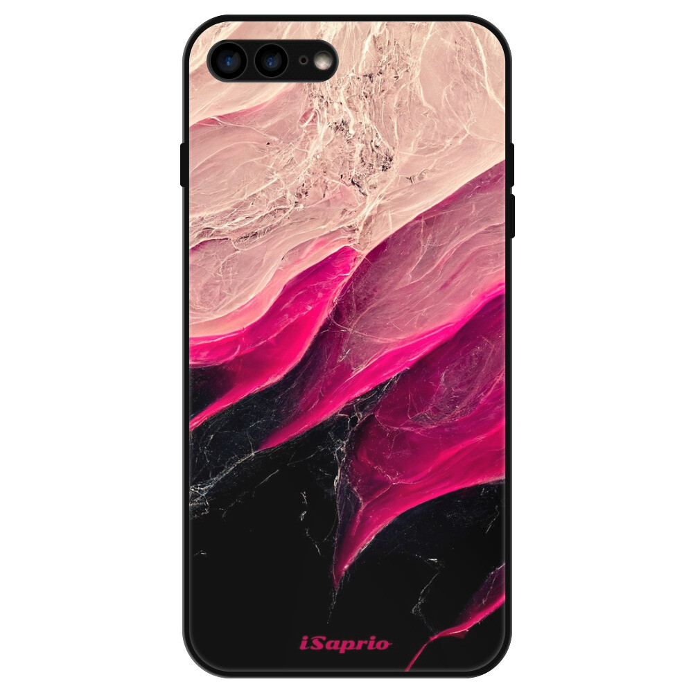 Lesklé puzdro Exclusive iSaprio - Black and Pink - iPhone 7 Plus/8 Plus