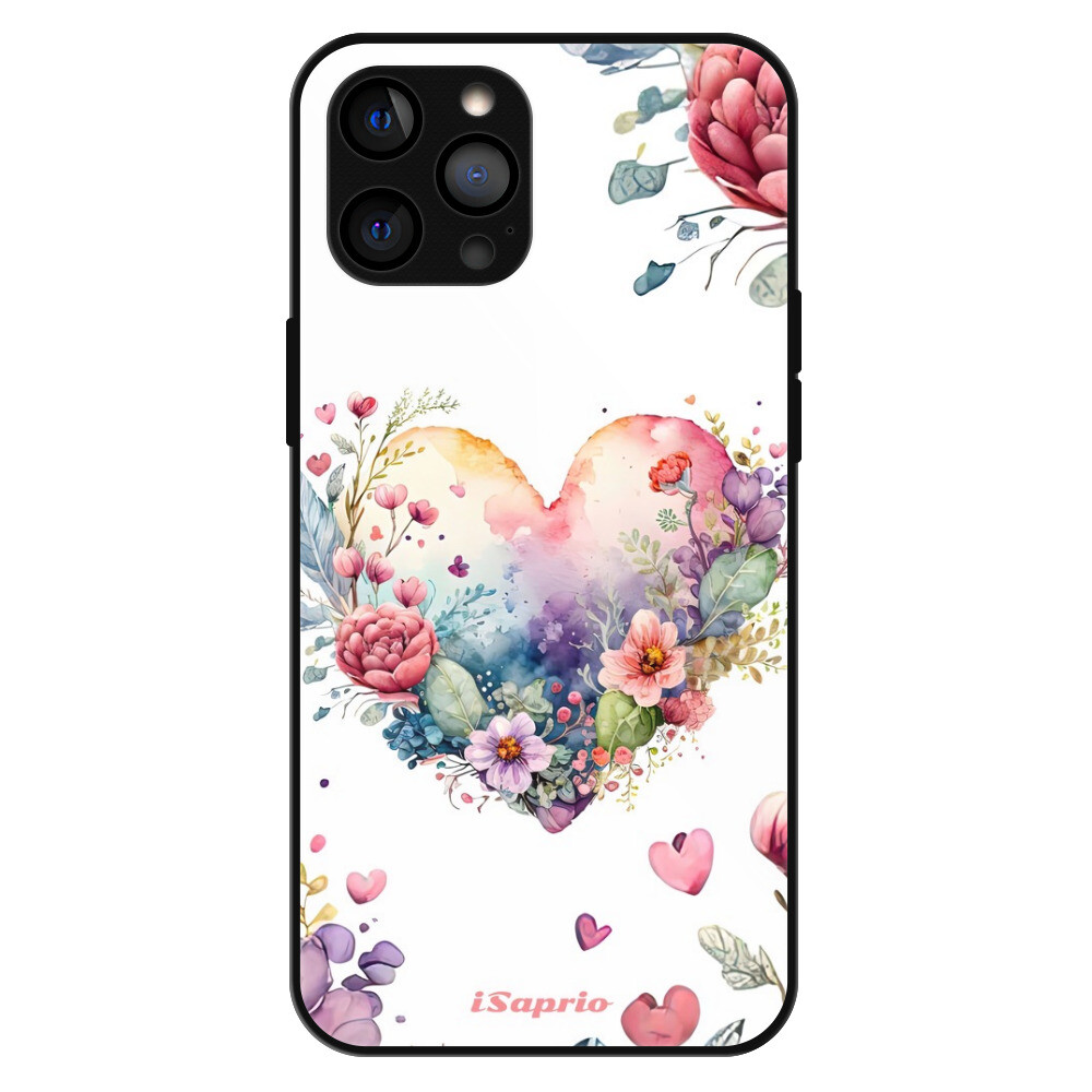 Lesklé puzdro Exclusive iSaprio - Floral Heart - iPhone 12 Pro