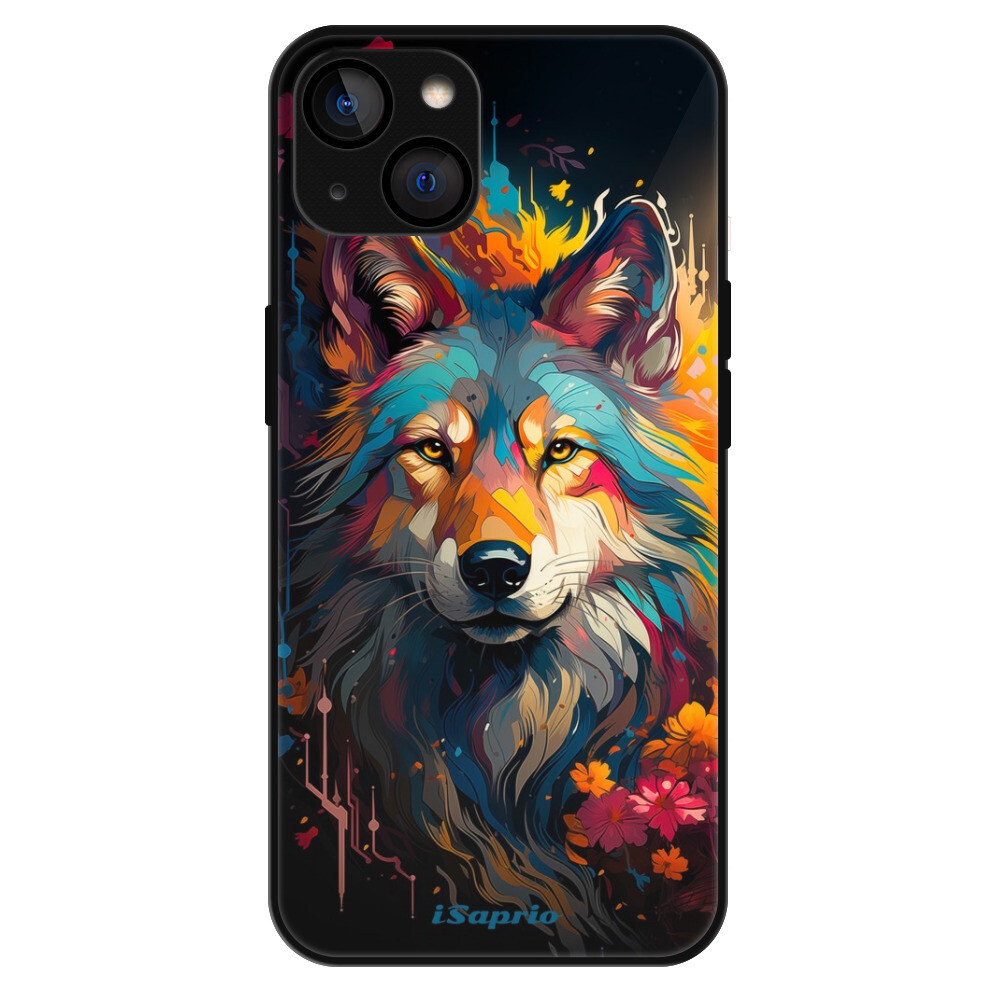 Lesklé puzdro Exclusive iSaprio - Mysterious Wolf - iPhone 13