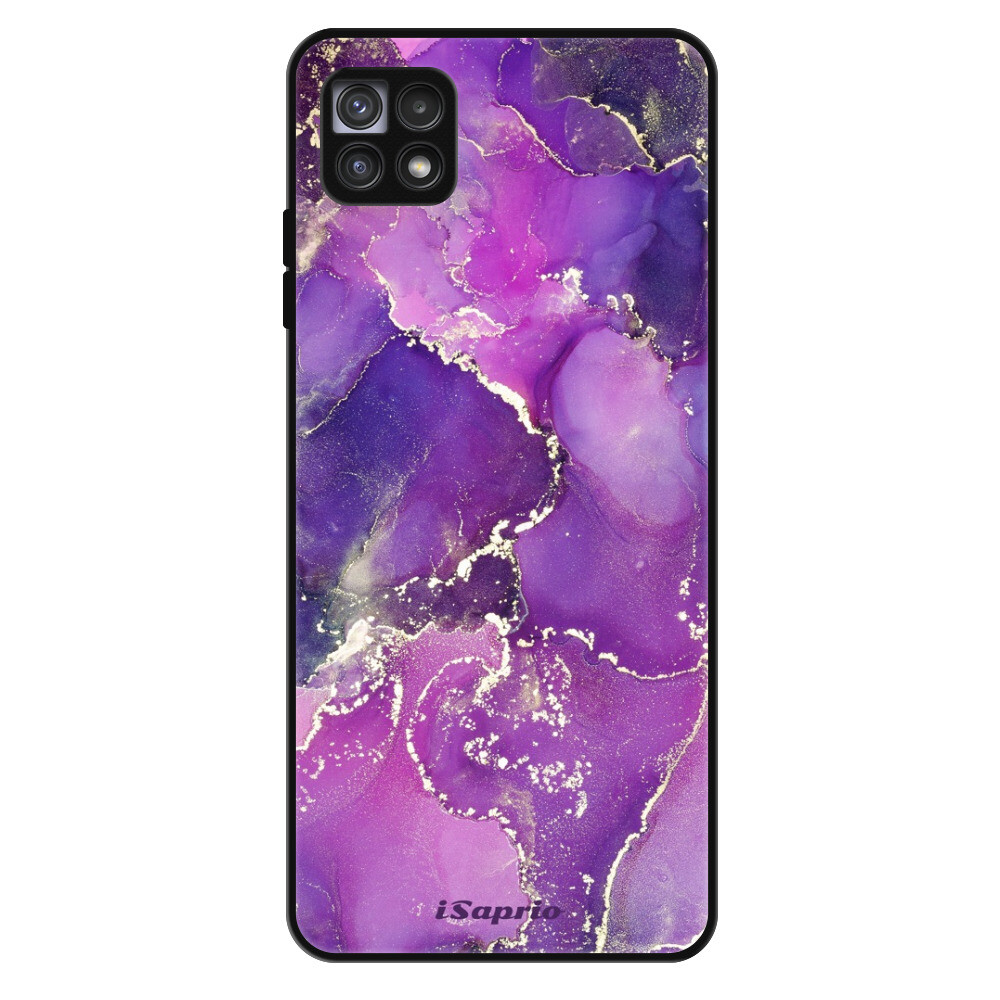 Lesklé puzdro Exclusive iSaprio - Purple Marble 10 - Samsung Galaxy A22 5G