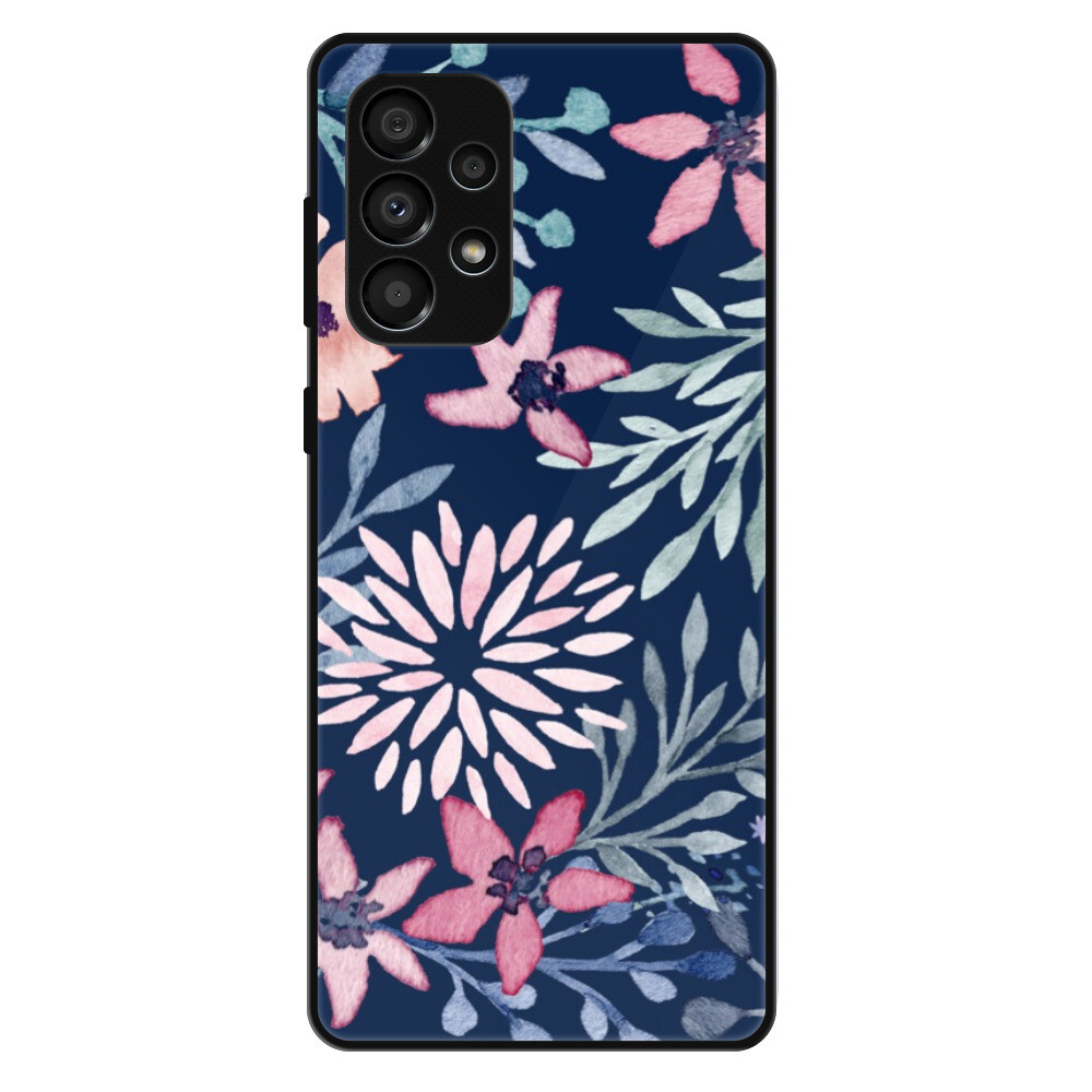 Lesklé puzdro Exclusive iSaprio - Leaves on Blue - Samsung Galaxy A33 5G