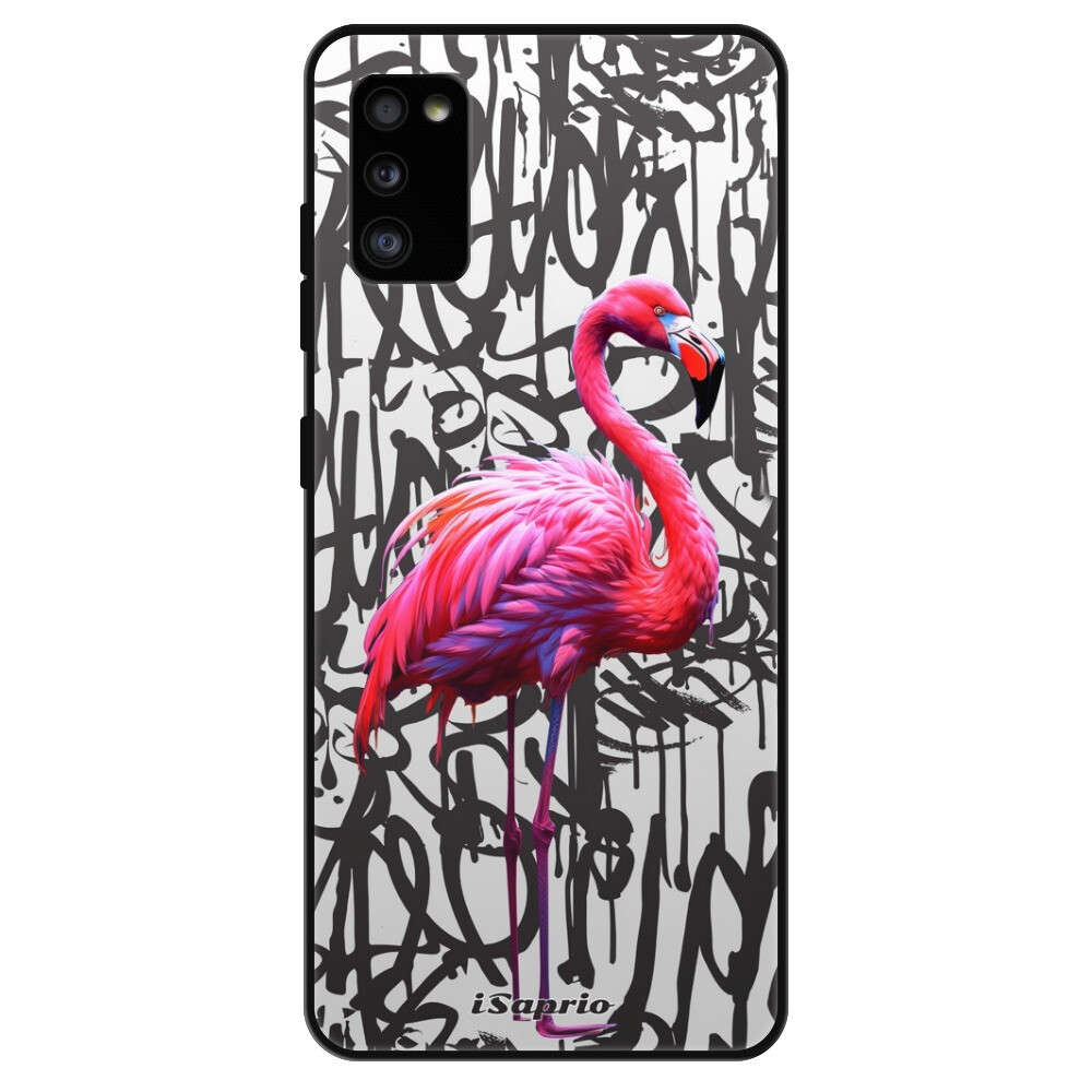 Lesklé puzdro Exclusive iSaprio - Flamingo Graffiti - Samsung Galaxy A41