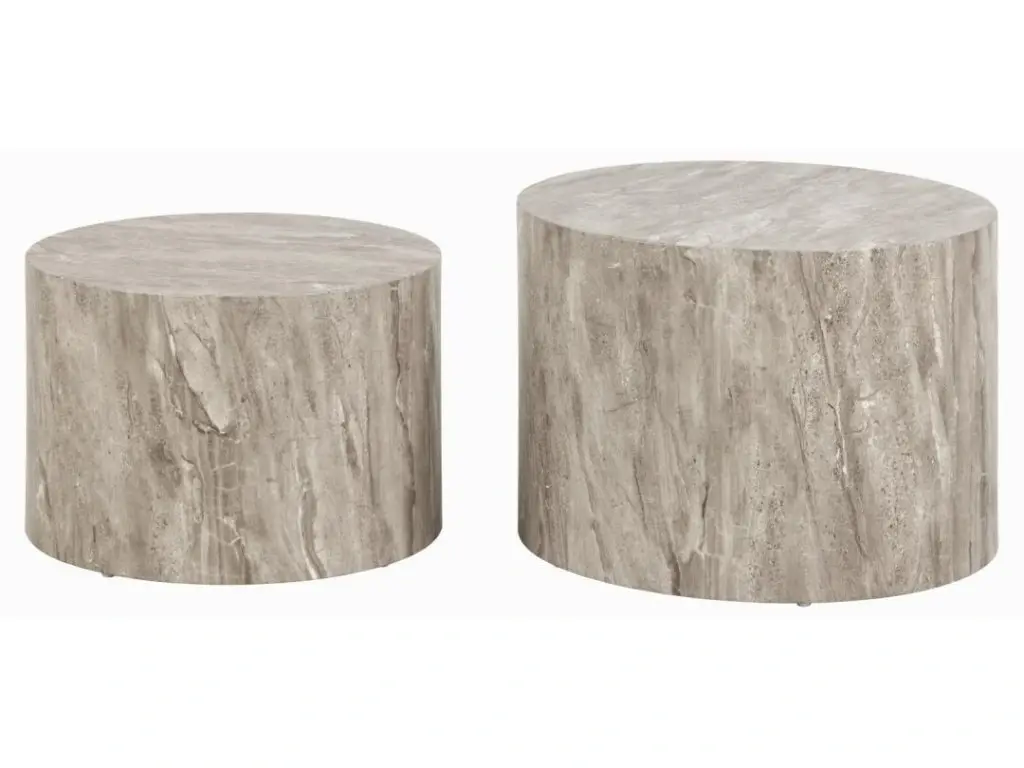 Sada 2 ks konferenčních stolků Dice 02 šedý mramor