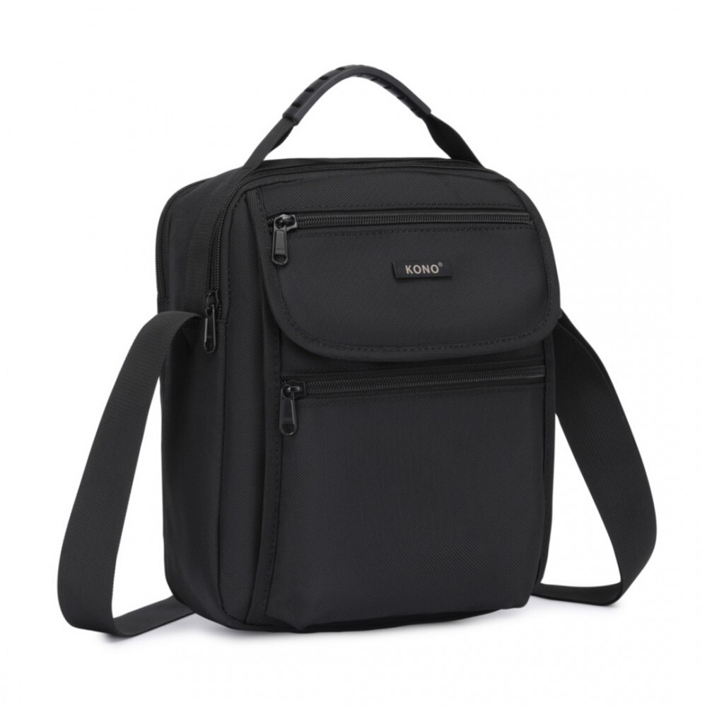 Odolná pánska crossbody taška Kono - čierna