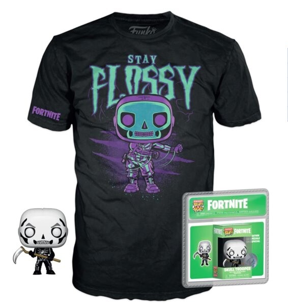 Funko Pocket Pop! & T-Shirt Fortnite Skull Trooper  - Size XL